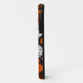 ドットマンダラフラワーホワイトオレンジとブラック Case-Mate iPhoneケース (裏面/左)