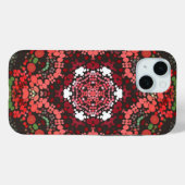 ドットマンダラレッド緑と白 Case-Mate iPhoneケース (裏面 (横))