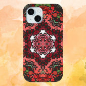 ドットマンダラレッド緑と白 Case-Mate iPhoneケース