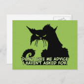 ドットマ与えアドバイス怒猫ことわざ ポストカード (正面/裏面)