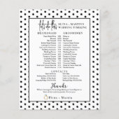 ドットミニマルスクリプト文字結婚式の日のタイムライン (裏面)