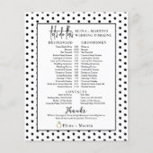 ドットミニマルスクリプト文字結婚式の日のタイムライン (正面)