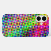 ドットモザイクのアートなApple iPhoneケース Case-Mate iPhoneケース (裏面 (横))