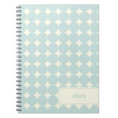 ドットモダンパーソナライズされたノート – ソフトブルー ノートブック (正面)
