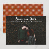 ドットモダンブラシスクリプト写真データを保存 セーブザデート (正面/裏面)