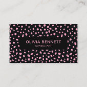 ドットモダンブラックピンク 名刺 (正面)