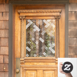 ドットモダン幾何学的ハーフトーンパターンプライバシー ウィンドウサイン