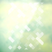 ドットモダン幾何学的ハーフトーンパターンプライバシー ウィンドウサイン (シート3)