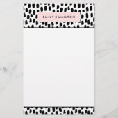 ドットモダン | ひなパーソナライズされた形 便箋 (正面)