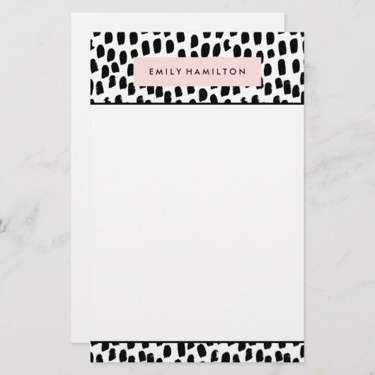 ドットモダン | ひなパーソナライズされた形 便箋 (正面/裏面)