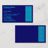ドットモチーフ – 水色のシアン 名刺 (正面/裏面)