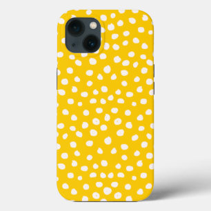 ドットワイルドアニマルプリント黄白斑 iPhone 13ケース