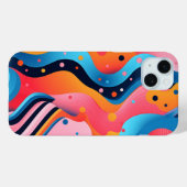 ドット付きの明るいカラフル抽象芸術型枠 Case-Mate iPhoneケース (裏面 (横))