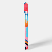 ドット付きの明るいカラフル抽象芸術型枠 Case-Mate iPhoneケース (裏面 / 左)