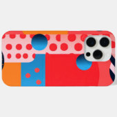 ドット付きの鮮やかな色の背景 Case-Mate iPhoneケース (裏面 (横))
