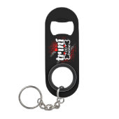 ドット付きトリニ2Dボーンと名前 キーホルダー栓抜き (正面)