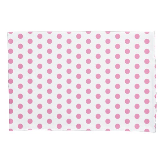 ドット付きピンクピローケース – カラーの選択 枕カバー (正面)