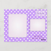 ドット付き紫色の自転車 ポストカード (裏面)