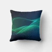 ドット付き緑なびく線 クッション (裏面)