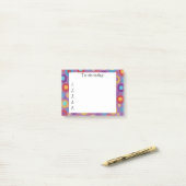 ドット付カラフルき紫色のノートを投稿 ポストイット (デスク上)