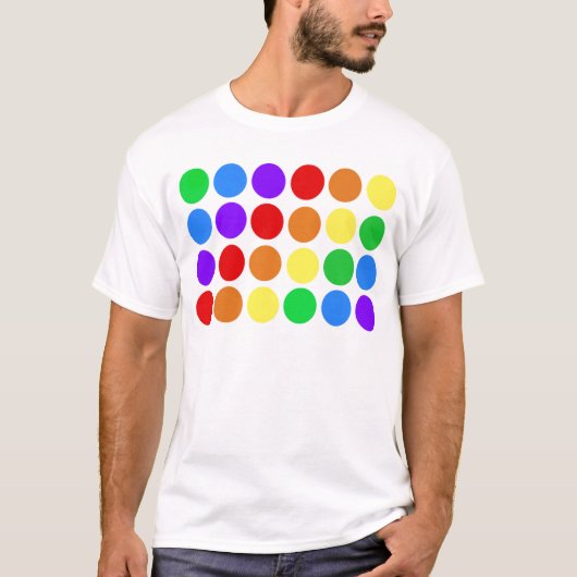 ドット入りレインボー Tシャツ (正面)