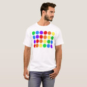 ドット入りレインボー Tシャツ (正面フル)