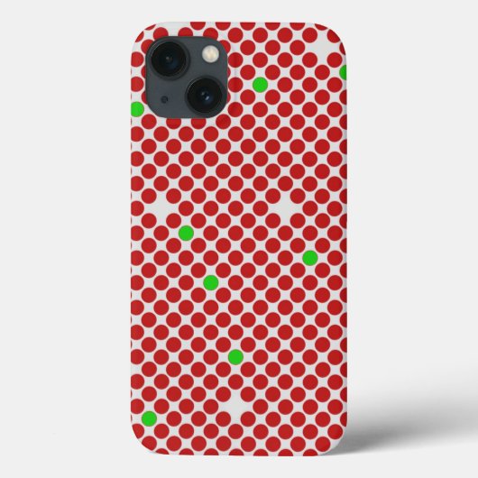 ドット対角線グラフィックパターン赤い白い緑 Case-Mate iPhoneケース (裏面)