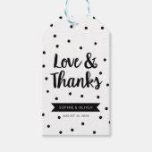 ドット愛感謝していと ギフトタグ (正面)