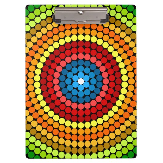 ドット抽象マンダラアートデザイン-65904 クリップボード (正面)