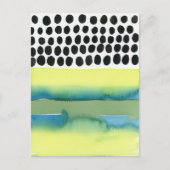 ドット抽象水彩幾何学ポストカード ポストカード (正面)