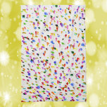 ドット抽象芸術カラフルパターン キッチンタオル<br><div class="desc">キッチンの付属品は好きカラフル?キッチンタオルは好きカラフル?このおもしろいキッチンタオルは、元々マーカーで作られた緑、紫、黄、赤、青の点の抽象芸術パターンを持つ。</div>