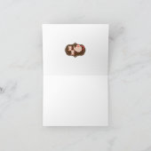 ドット柄のティーポット感謝カード サンキューカード (内部)