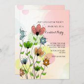 ドット柄の招待状 招待状 (正面/裏面)