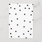 ドット柄の結婚式ゲスト情報 詳細 エンクロージャーカード (裏面)