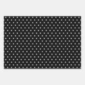 ドット柄セット（赤・黒・白）３枚組 ラッピングペーパーシート (正面)
