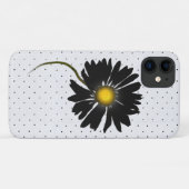 ドット白熱［赤熱］光を放つ上の黒デイジー Case-Mate iPhoneケース (裏面(横))