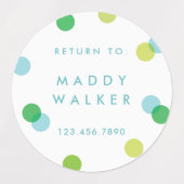 ドット紙吹雪防水チャイルドシールを貼る ラベル (デザイン2)