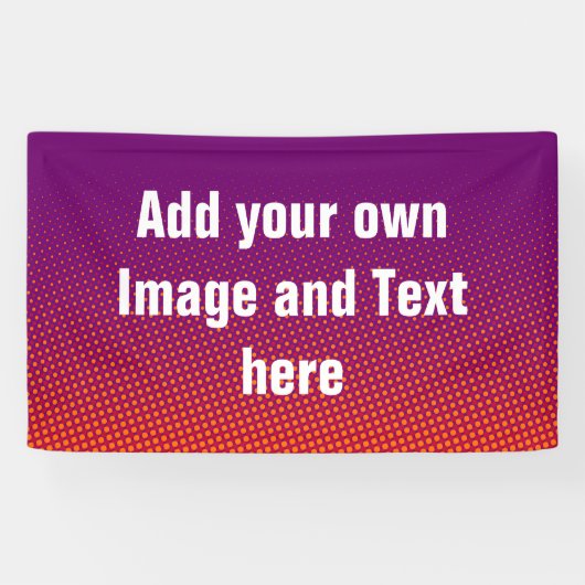 ドット紫オレンジ赤+アイディア 横断幕 (横)