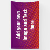 ドット紫オレンジ赤+アイディア 横断幕 (縦)