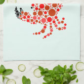 ドット絵のカニ キッチンタオル (折り畳み)