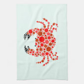 ドット絵のカニ キッチンタオル (縦)