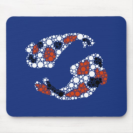 ドット絵の鯉 マウスパッド (正面)