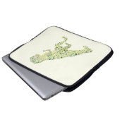 ドット絵のT-REX恐竜 ラップトップスリーブ (正面下部)