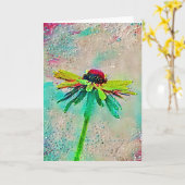 ドット絵を描コンフロアーアートノートカード カード (黄色い花)