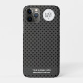 ドット繋ぎのミニマリストな黒と白のビジネス ロゴ Case-Mate iPhoneケース (裏)