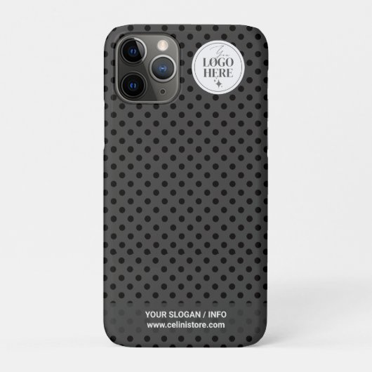 ドット繋ぎのミニマリストな黒と白のビジネス ロゴ Case-Mate iPhoneケース (裏)