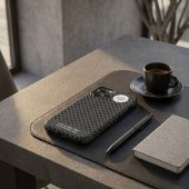 ドット繋ぎのミニマリストな黒と白のビジネス ロゴ Case-Mate iPhoneケース