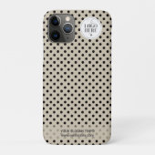 ドット繋ぎミニマリストベージュビジネス ロゴ Case-Mate iPhoneケース (裏)