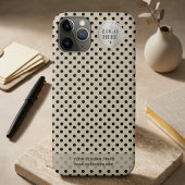 ドット繋ぎミニマリストベージュビジネス ロゴ Case-Mate iPhoneケース