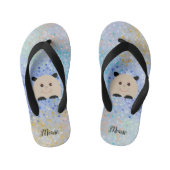 ドット背景のマウス 子供用 キッズビーチサンダル (フットベッド)